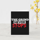 Carte The Grind Never Stops Motivation Insrational Quote (Fleur jaune)