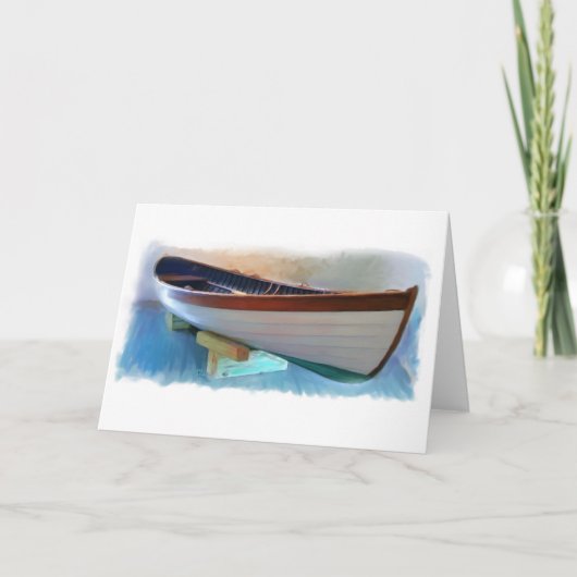 Carte The Hand Crafted Boat Painting Gallery Note Card (Devant)