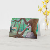 Carte « The Harpist and the Tree » Greeting Card (Fleur jaune)