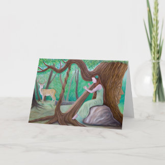 Carte « The Harpist and the Tree » Greeting Card