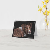 Carte "The Herder" - Border Collie Card (Fleur jaune)