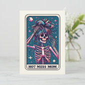 Carte The Hot Mess Tarot Mother's Day Skeleton (Debout devant)
