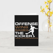 Carte The Kicker Wins Chamonships Funny Quote Football C (Fleur jaune)