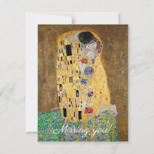 Carte The Kiss by Gustav Klimt Missing you