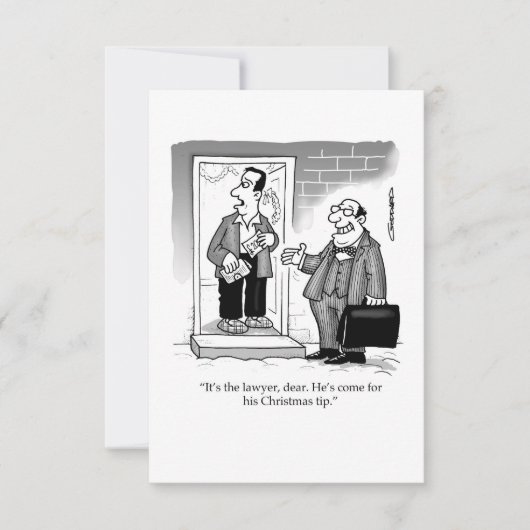 Carte The lawyer comes for his Christmas tip (Devant)