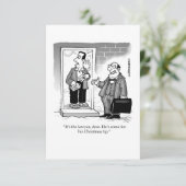 Carte The lawyer comes for his Christmas tip (Debout devant)