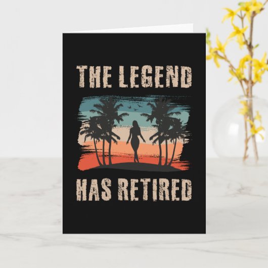 Carte The legend has retired (Fleur jaune)