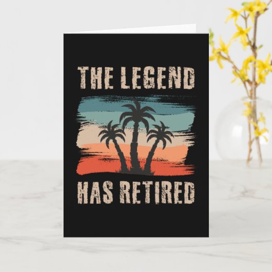 Carte The legend has retired (Fleur jaune)