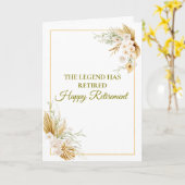 Carte The Legend Has Retired Elegant Retirement (Fleur jaune)