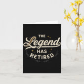 Carte The Legend Has Retired Vintage Script (Fleur jaune)