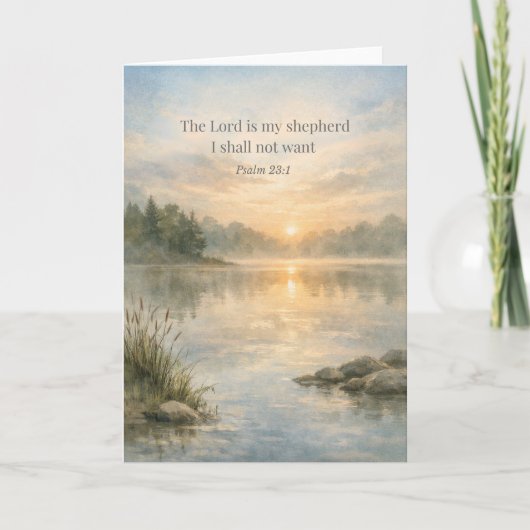 Carte The Lord Is My Shepherd Psalm 23:1 Scripture (Devant)