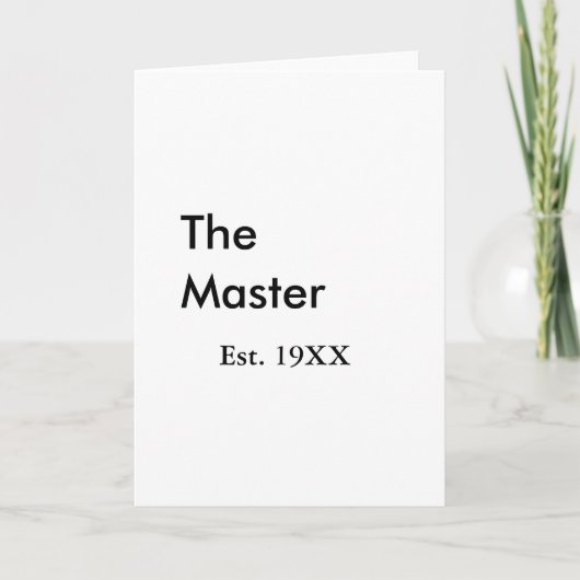 Carte The Master boss name est year date man king title (Devant)