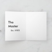Carte The Master boss name est year date man king title (Intérieur)