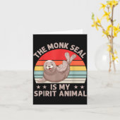 Carte The Monk Seal Is My Srit Animal Caribbean Monk Sea (Fleur jaune)