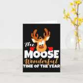 Carte The Moose Wonderful Time Of The Year Funny Christm (Fleur jaune)