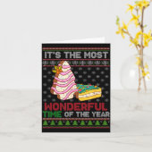 Carte The Most Wonderful Time Of The Year Christmas Tree (Fleur jaune)