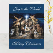 Carte The Nativity of Baby Jesus Christmas Greetings (Fleur jaune)