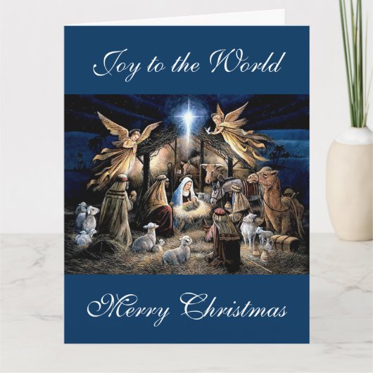 Carte The Nativity of Baby Jesus Christmas Greetings (Devant)