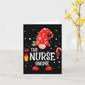 Carte The Nurse Gnome Matching Family Christmas Gnome Pa (Fleur jaune)