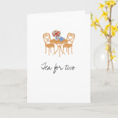 Carte Thé pour deux, juste pour nous. (Fleur jaune)