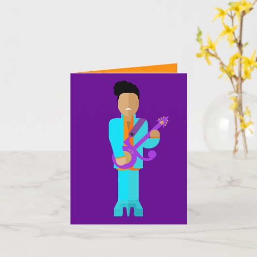 Carte The Purple Pixie – Funk Legend Greeting Card (Fleur jaune)