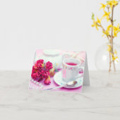 Carte Thé rose (Fleur jaune)