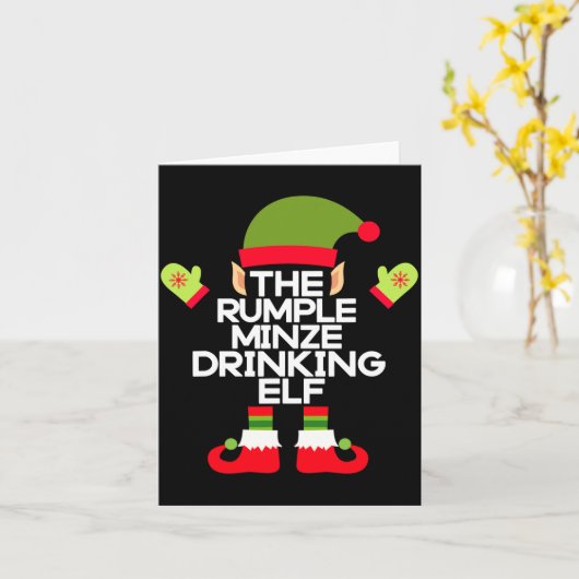 Carte The Rumple Minze Drinking Elf Funny Whiskey  (Fleur jaune)