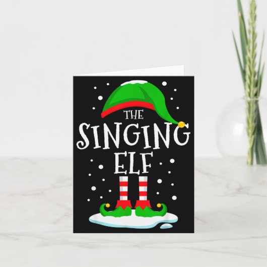 Carte The Singing Elf Christmas Family Matching Xmas Sin (Devant)