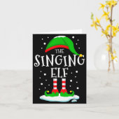 Carte The Singing Elf Christmas Family Matching Xmas Sin (Fleur jaune)