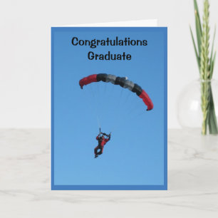 Carte The Sky's The Limit Graduation Card With Skydiver