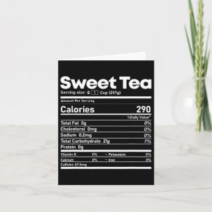 Carte Thé sucré Nutrition Fun Thanksgiving Christa