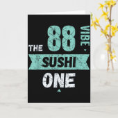 Carte The Sushi One _ Matching Family Couple Friends – V (Fleur jaune)