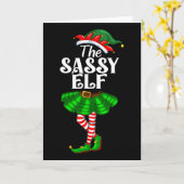 Carte The Sy Elf Xmas Funny Christmas Matching Family Pa (Fleur jaune)