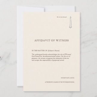 Carte The Taper Flame- Minimalist Sacrament Witness Card