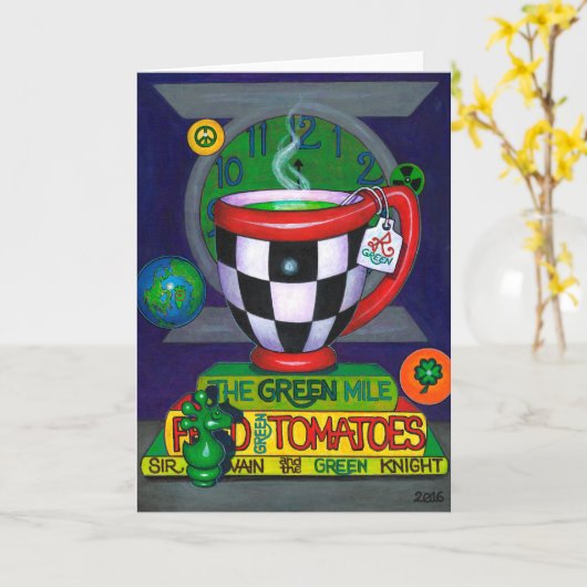 CARTE THÉ VERT (Fleur jaune)