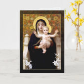 Carte The Virgin of the Lilies by William Bouguereau (Fleur jaune)