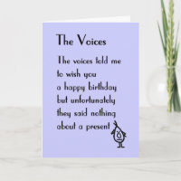 The Voices - un poème d'anniversaire