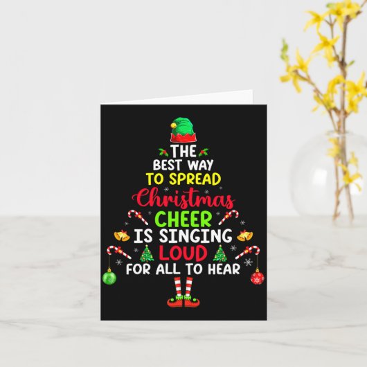 Carte The Way To Spread Christmas Cheer Is Singing Loud  (Fleur jaune)