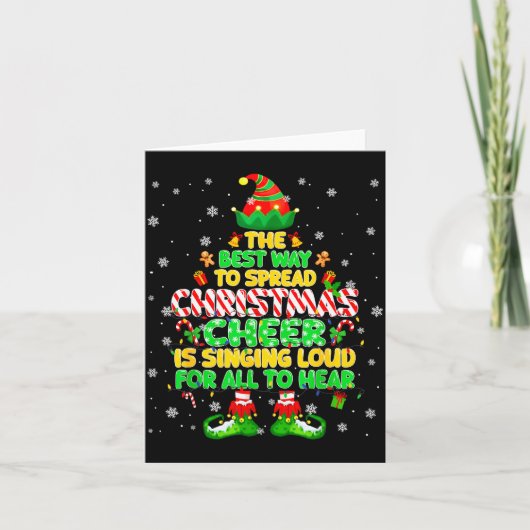Carte The Way To Spread Christmas Elf Xmas Boys Mens Kid (Devant)