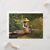 Carte The Whittling Boy (par Winslow Homer) (Devant/Arrière en situation)