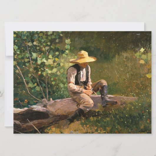 Carte The Whittling Boy (par Winslow Homer) (Devant)