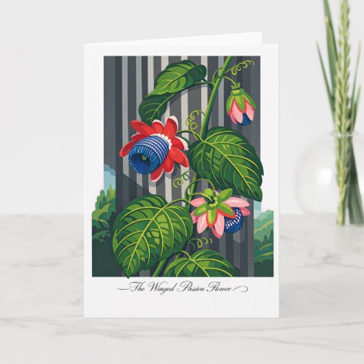 Carte The Winged Passion Flower — Modern Botanical Reint (Devant)