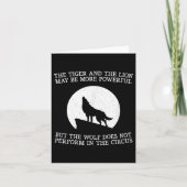 Carte The Wolf Doesn't Perform In The Circus Cool Wolf M (Devant)