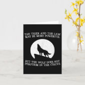 Carte The Wolf Doesn't Perform In The Circus Cool Wolf M (Fleur jaune)