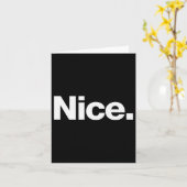 Carte The Word Nice _ A Christmas Design That Says Nice  (Fleur jaune)