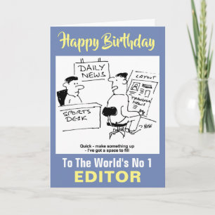 Carte The Word's No 1 Editor - Happy Birthday