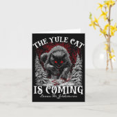 Carte The Yule Cat Is Coming  (Fleur jaune)
