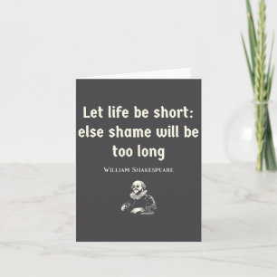Carte Théâtre de citation de Shakespeare drôle Littératu