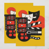 Carte Théâtre intérimaire Abstrait| Théâtre dramatique (Devant / Derrière)