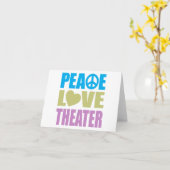 Carte Théâtre Peace Love (Fleur jaune)
